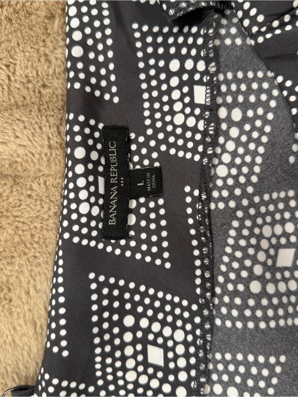 Banana Republic Black and White Geometric Midi Slip Dress - Picture 5 of 5